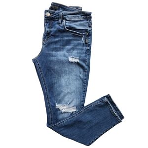 Silver Jeans Co Boyfriend Distressed Jeans Medium Wash Size W31 L29